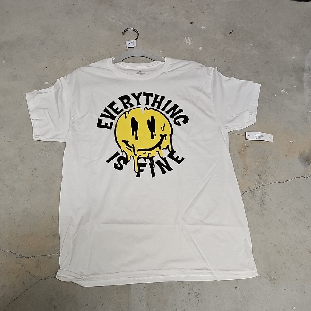 Nwt Everythings Fine Melting Smiley Face Shirt #135